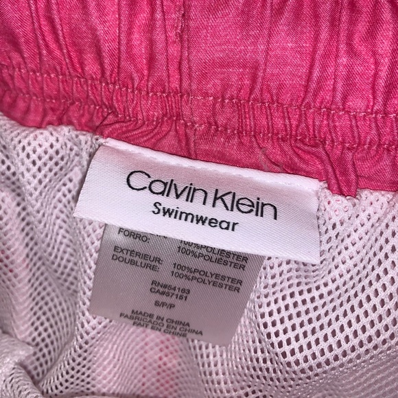 Calvin Klein Pink & White Swim Trunks size S - Picture 7 of 10